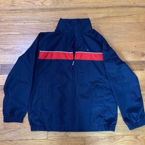 Tommy Hilfiger Boys M (8-10) Navy Blue Rain Jacket. With hood.